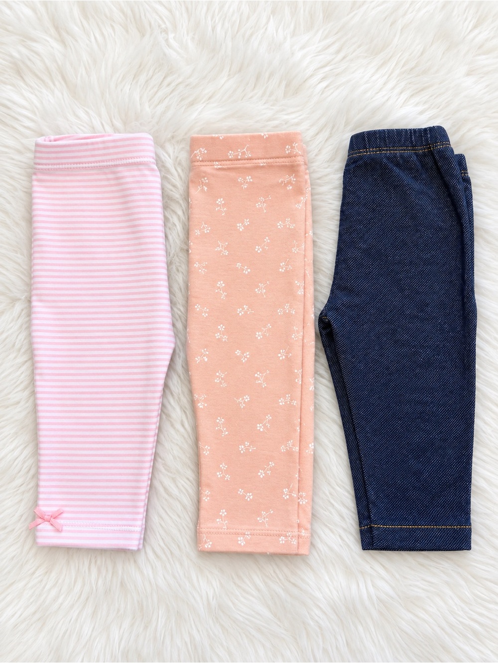 H&M Pink, Peach & Navy Kids Leggings Trio